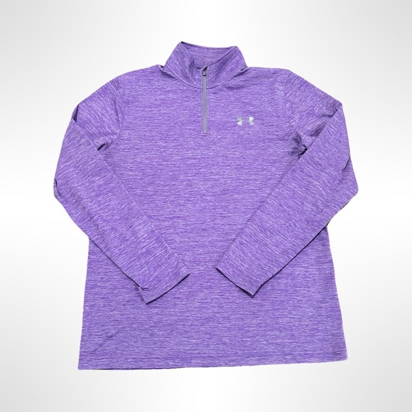 Under Armour HeatGear UA Tech Twist 1/4 Zip Purple Activewear Women's Medium - Picture 1 of 7